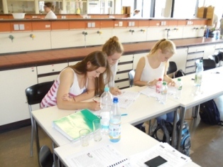 students studying