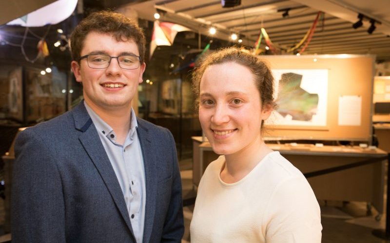 Eoin Caffrey and Dawn Kelly. Winners of overall Intel prize at Trinity Employability awards