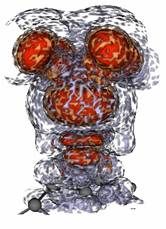 Picture: Interface state formed by contact interaction between a tungsten STM tip and a 1,3-cyclohexadiene molecule attached to the Si(100) substrate.
